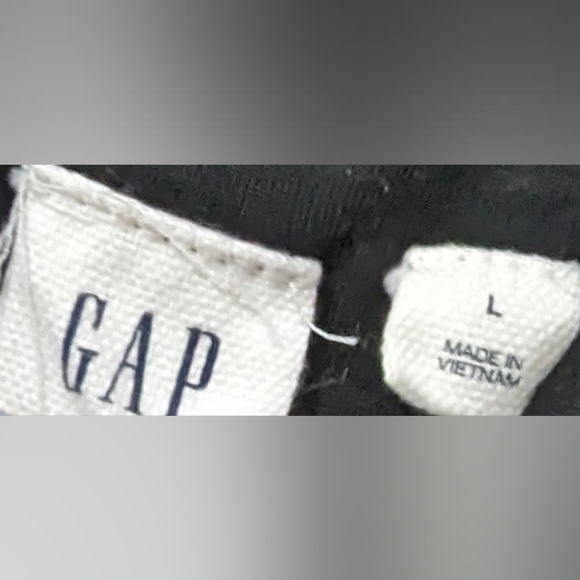 Gap Maxi length black Dress size large self front tie waist. solid black sizlarg - Picture 5 of 6